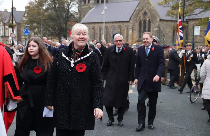 Charlie Dewhirst MP at Remembrance Services 2024