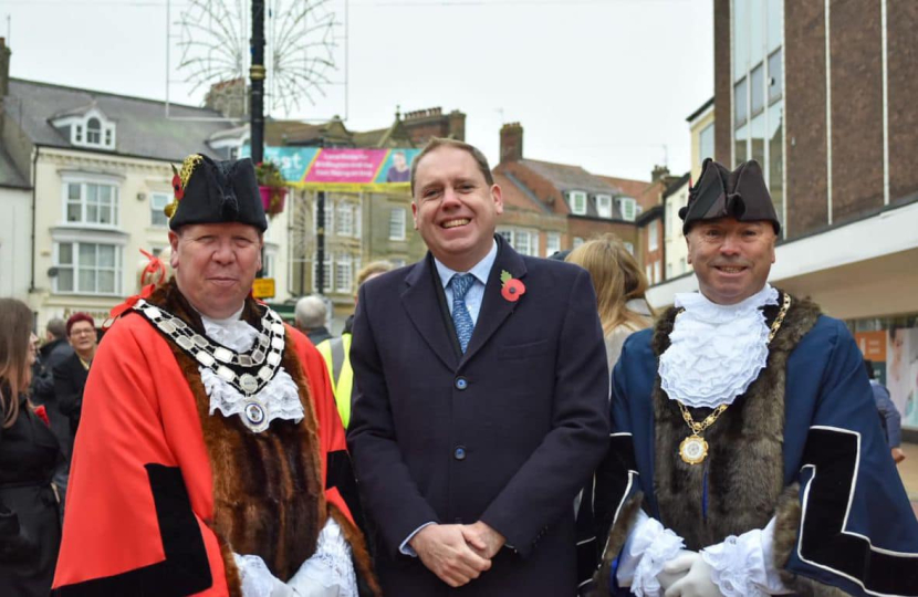 Charlie Dewhirst MP at Remembrance Services 2024