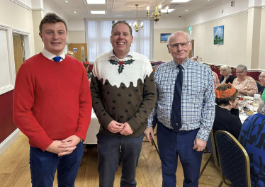 Charlie Dewhirst helps out at Market Weighton Pensioners’ Christmas Lunch